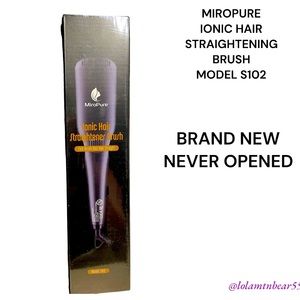 NEW MIRO PURE BRAND IONIC HAIR STRAIGHTENING BRUSH MODEL S102-SEALED NEVER OPEN